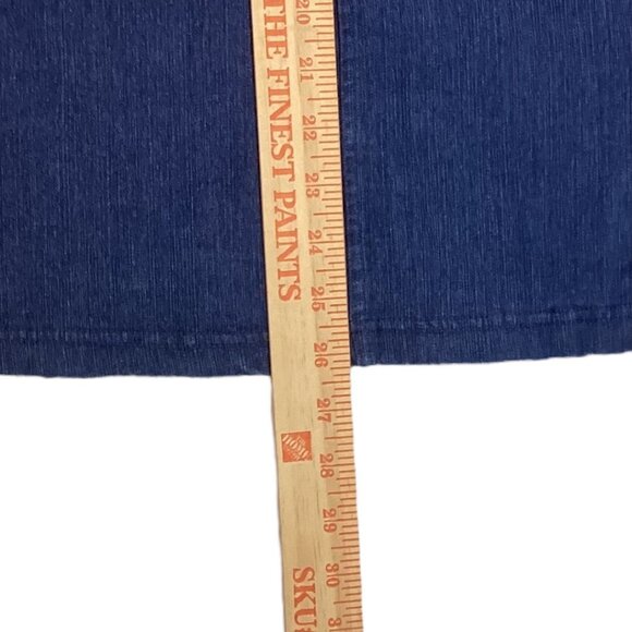 NWT Allison Daley Blue Jean Denim Skirt Elastic Waist & Pockets Woman's Size 22W - Picture 3 of 5
